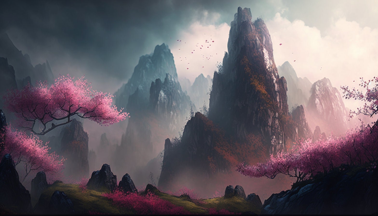 5 Cherry Blossom Tree Wallpaper Cherry Blossom Tree Digital Wallpaper