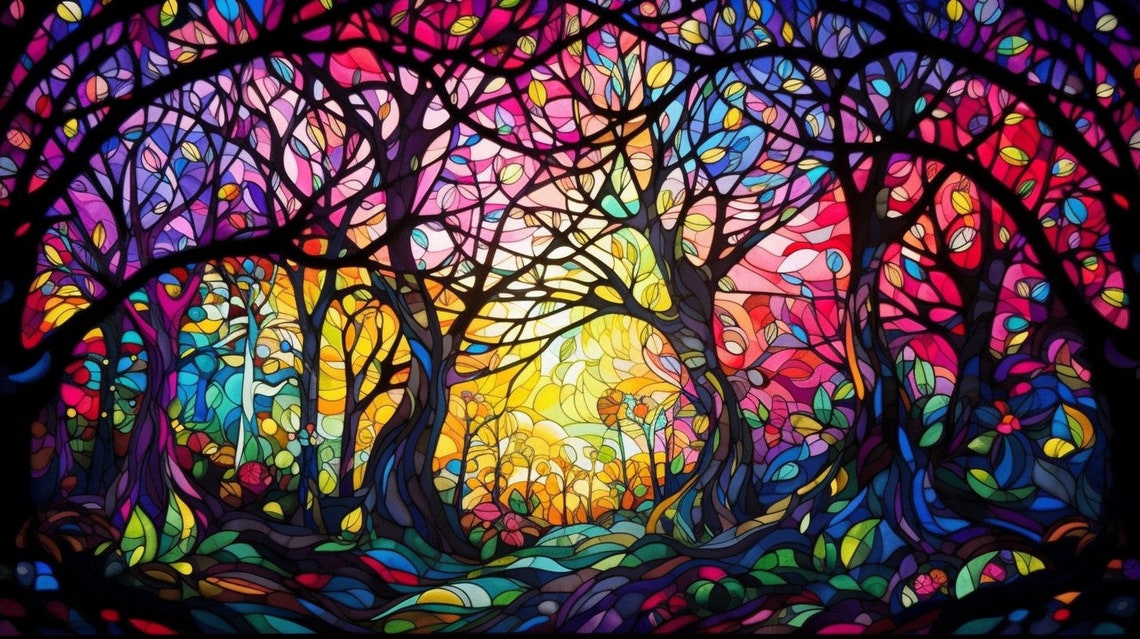 5 Enchanted Forest Wallpaper | Printable Art | Digital Art | Digital ...