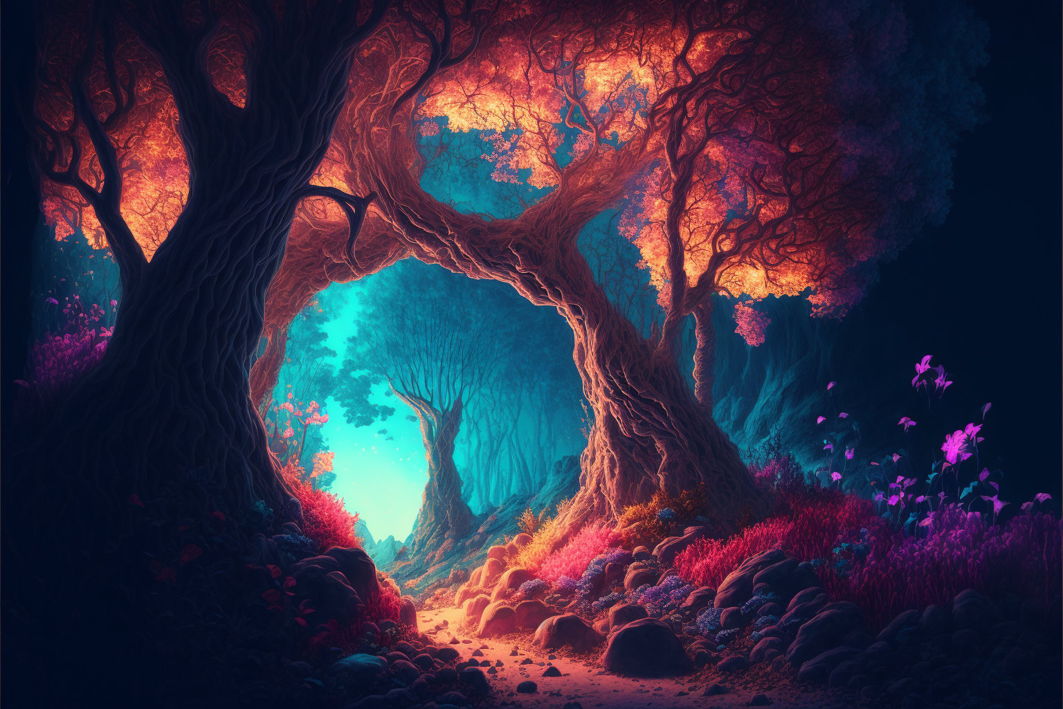 5 Enchanted Forest Wall Art Enchanted Forest Printable Digital Art ...