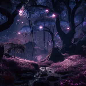 4 Foresta Incantata Wall Art Foresta Incantata Arte Digitale Stampabile Foresta Incantata Arte Digitale Foresta Incantata Ai Arte 4 Grandi Immagini JPG