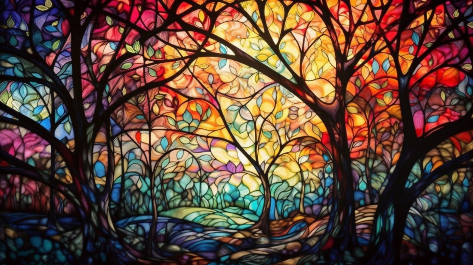 5 Enchanted Forest Wallpaper | Printable Art | Digital Art | Digital ...