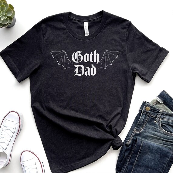 Goth Dad Shirt, Funny Pregnancy Announcement, Bat Wings Tee