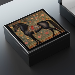 Horse Jewelry Box - Gift Box for Woman Jewelry Case Horse Jewelry Keepsake Gifts Hostess Gift Birthday Gift Mom Grandma Gift Retirement Gift