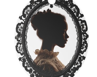 Black Girl Ornaments Black Cameo Ornament African American Christmas Decor Black Daughter Christmas Gift Daughter Gift Black Owned Shop Gift