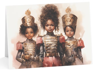 African American Christmas Cards Black Nutcracker Holiday Cards Black Girl Nutcrackers Holiday Greeting Cards Boxed Set 10, 30, 50 Card Set