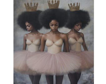 Teen Black Girl Wallart Black Ballerina Wall Art Print African American Art Black Girl Ballerina Black Culture Wall Decor Wall Art Poster