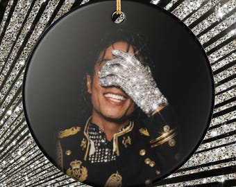 Black African American Christmas Ornament in Gift Box Inspired Michael Jackson Gift 90s Pop Music Fan Gift Black Owned Gift Christmas Decor