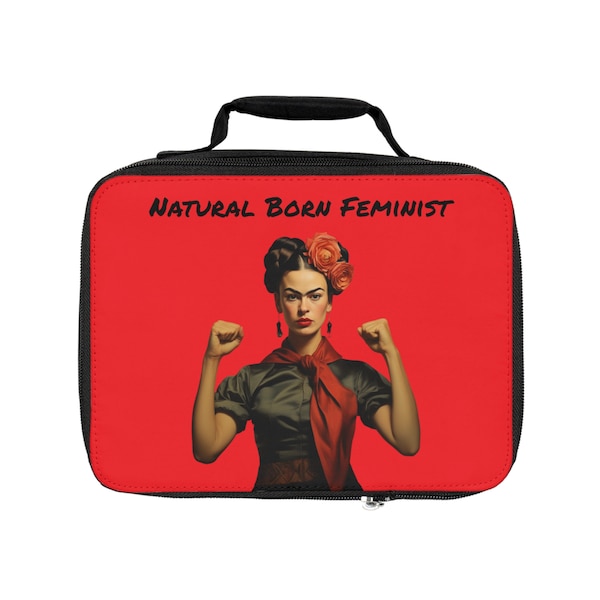 Feminist Frida Gifts - Zipped Insulated Bag Frida Lunch Box Bag Inspire Women Makeup Bag Travel Jewelry Bag Cosmetic Toiletry Bag Feminism