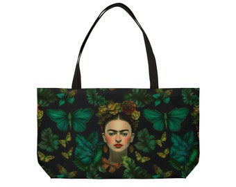 FRIDA Khalo Weekender Travel Bag Frida Laptop Bag Frida Makeup Bag Reusable Grocery Birthday Gift Frida Khalo Nurse Tote Bag Taecher Gift