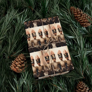 Black Christmas Gift Wrap African American Nutcracker Gift Christmas Gift Wrapping Paper Roll Black People Gift Holiday Christmas Gift Wrap image 3