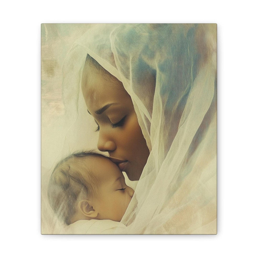 Black Woman Wall Art Prints Stretched Canvas Afrocentric Art Black ...