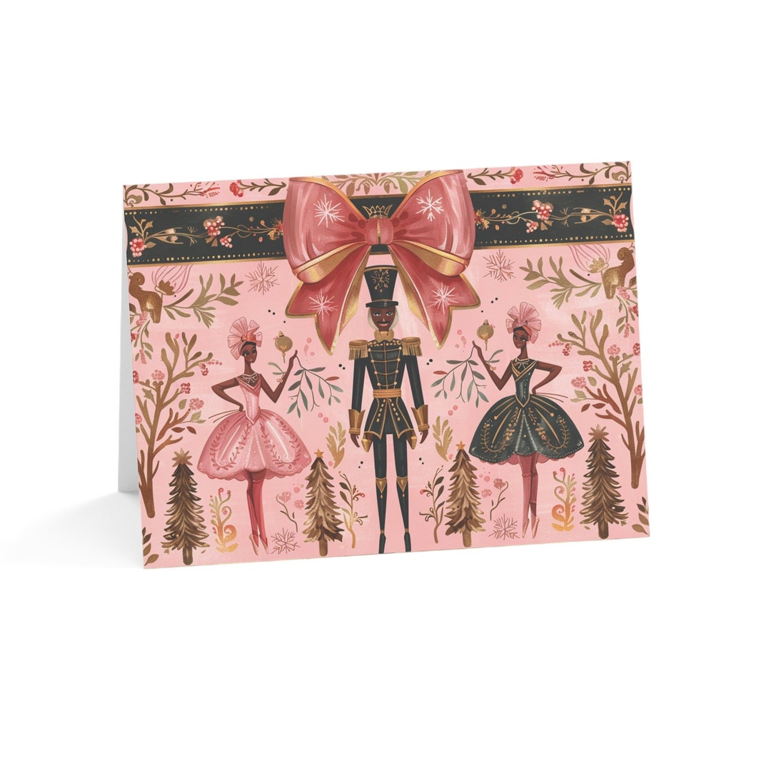 Custom Nutcracker Christmas Cards Black Nutcracker Soldier and
