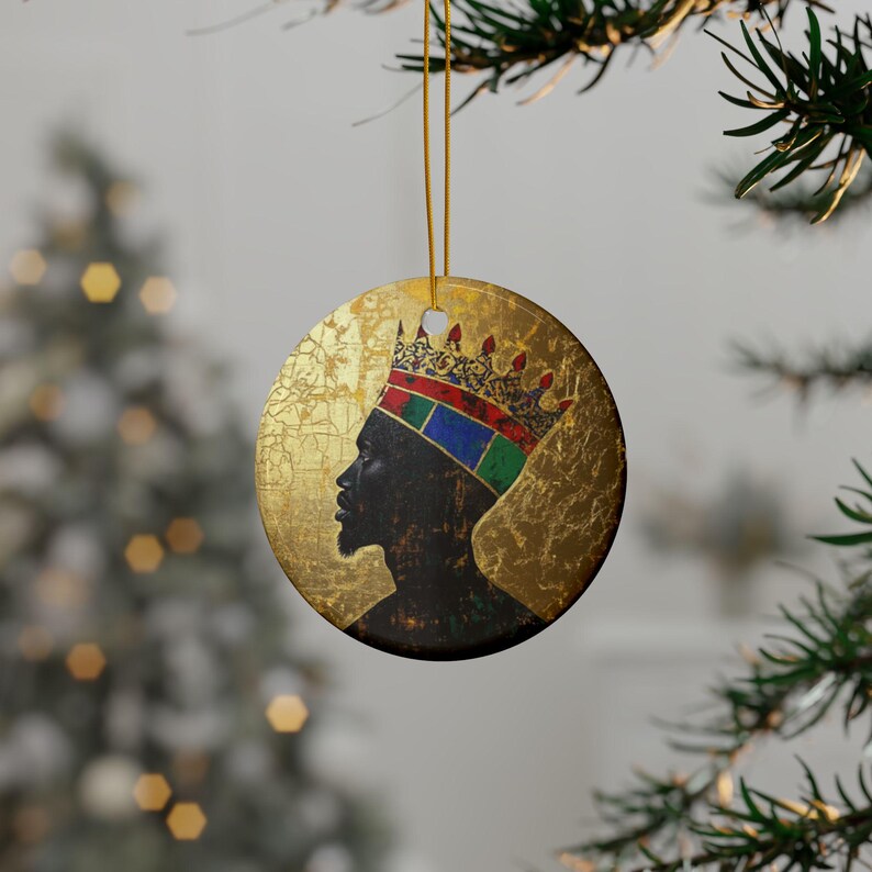 Black King African American Christmas Ornament Black Christmas Decor