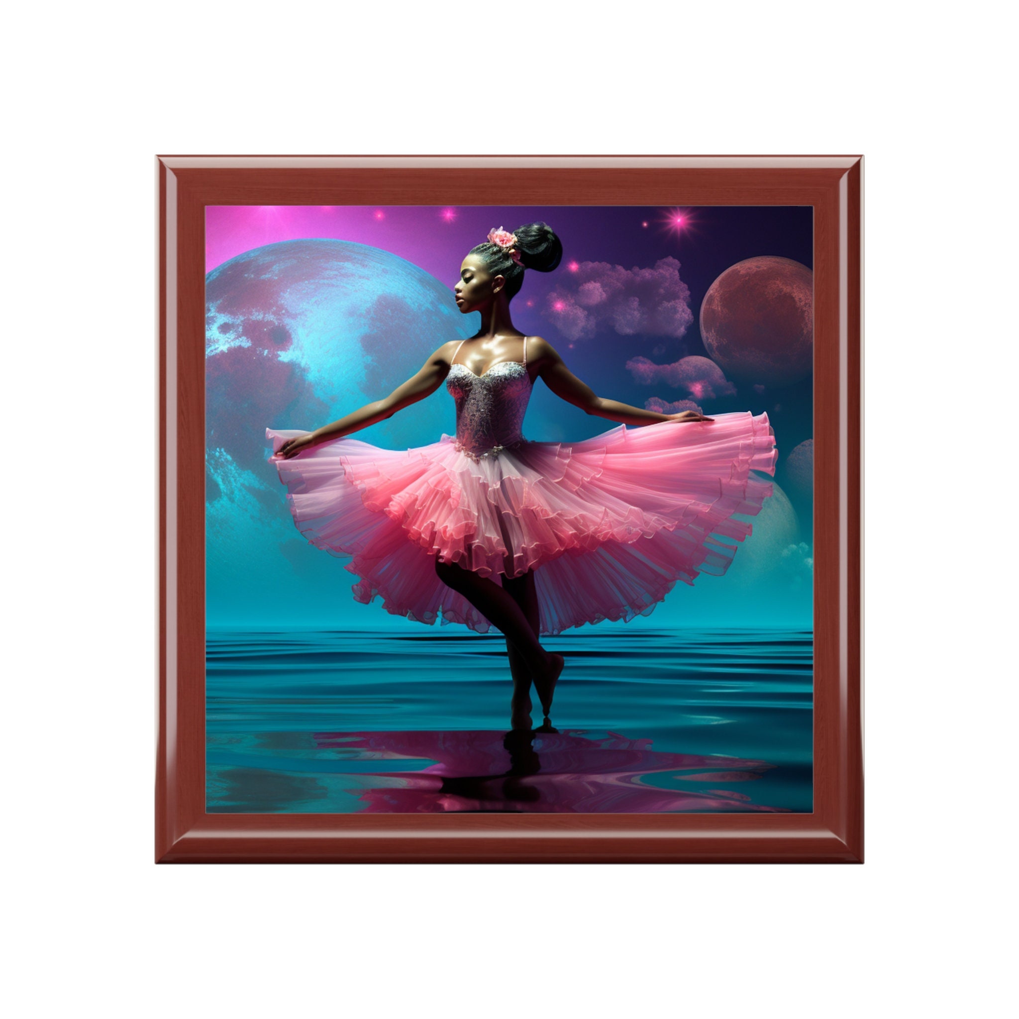 Custom Jewelry Box Gift Black Ballerina Black Ballet Gifts Nutcracker