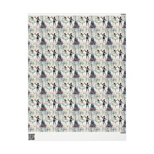 African American Wrapping Paper Roll Black Nutcracker & Black Ballerina Christmas Gift Wrap, Afrocentric Black Girl Boy Holiday Gift Wrap image 10