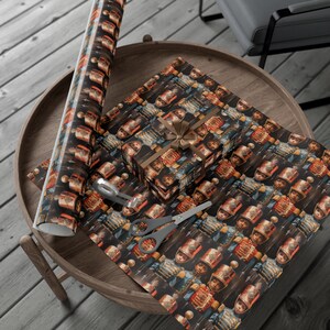 Black Christmas Nutcracker Wrapping Paper Holiday Gift Wrap African American Nutcracker Gift Black People Gift Wrap Unique Holiday Gift Wrap image 7