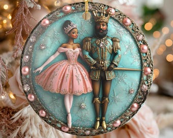 Black Nutcracker Black Ballerina Christmas Ornaments African American Girl Princess Holiday Decor Black Daughter Granddaughter Gift - Not 3D