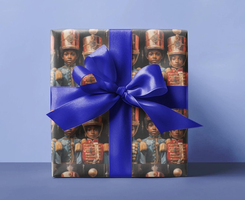 Black Nutcracker African American gift wrap wrapping paper