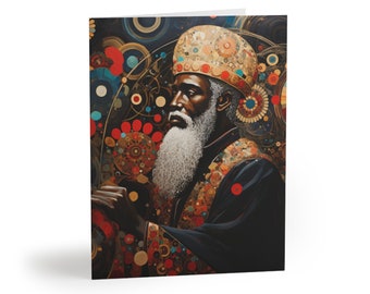 Black Santa Christmas Greeting Cards Boxed Set African Christmas African American Cards Black Christmas Black Melanin Christmas Card Box Set