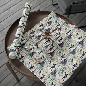 African American Wrapping Paper Roll Black Nutcracker & Black Ballerina Christmas Gift Wrap, Afrocentric Black Girl Boy Holiday Gift Wrap image 7