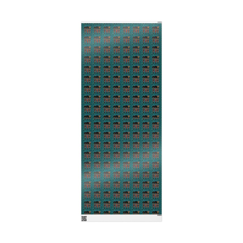 Afro Black Nutcracker Christmas Wrapping Paper Roll, Black African American Nutcracker Gift Wrap, Melanin Holiday Gift Xmas Wrapping Paper image 7