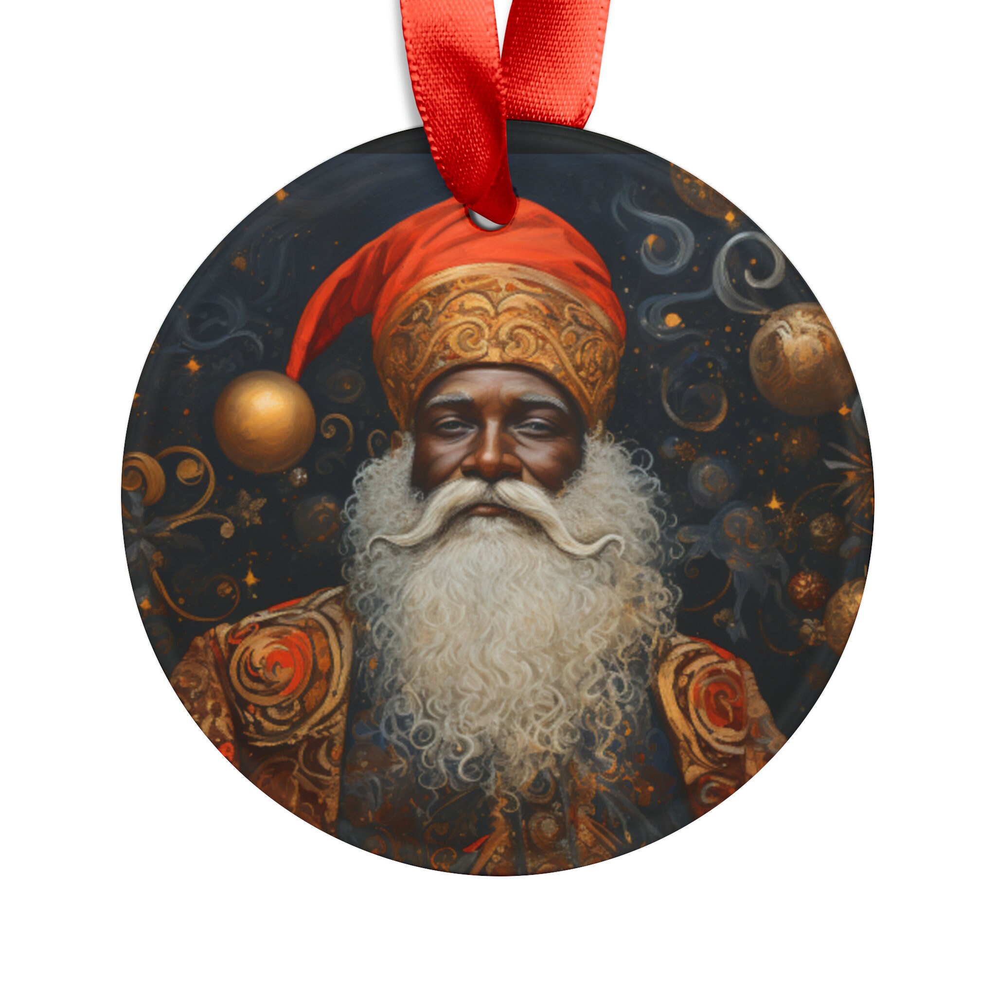 Black Santa Christmas Ornaments African American Santa Ornament Gift