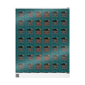 Afro Black Nutcracker Christmas Wrapping Paper Roll, Black African American Nutcracker Gift Wrap, Melanin Holiday Gift Xmas Wrapping Paper image 6