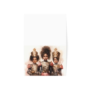 Black Girl Nutcracker Christmas Soldiers Black African American Christmas Cards Afro XMAS Greeting Cards Afrocentric Holiday Boxed Card Sets image 7