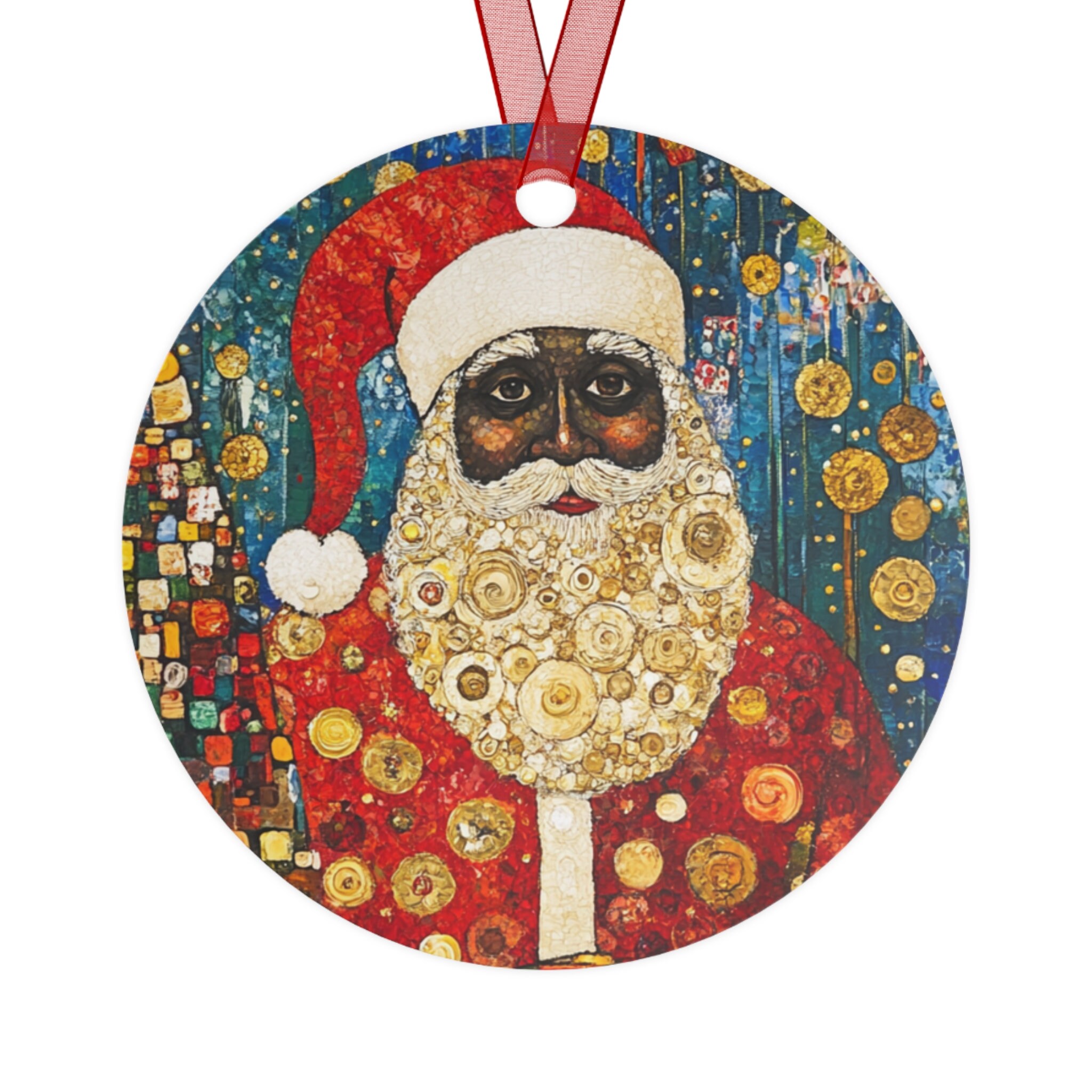 Black Santa Christmas Ornament African American Santa Christmas