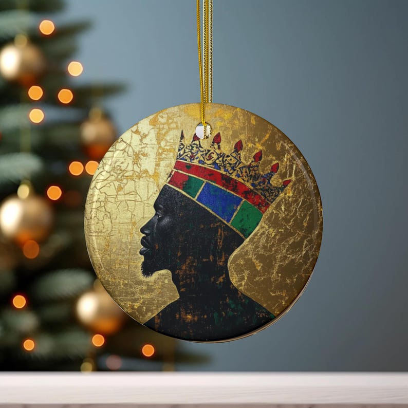 Black King African American Christmas Ornament Black Christmas Decor
