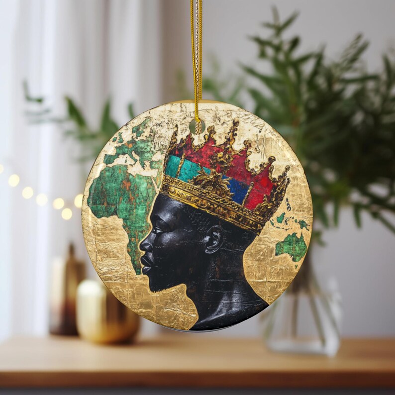 Black King African American Christmas Ornament Black Christmas Decor