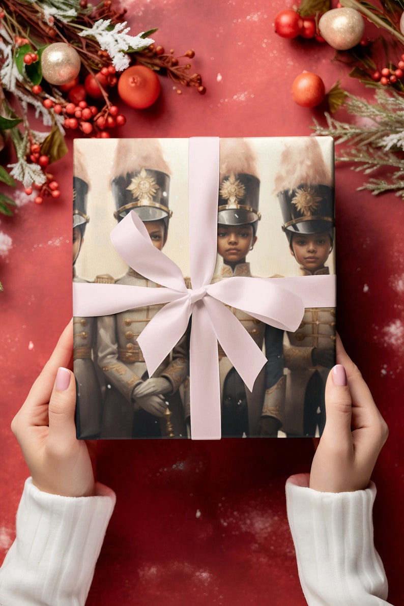 Black Nutcracker, african american nutcracker gift wrap wrapping paper