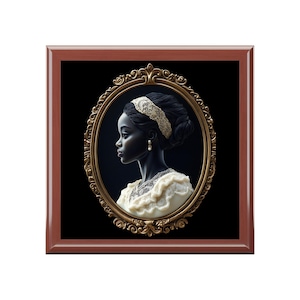 African American Brooch Jewelry Box Black Woman Gift Idea for Birthday Gift Mothers Day Gift Valentines Day Gift Black Owned Gift Shop