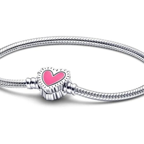 Silver 925 Pandora Keith Haring™ x Pando Line Art Love & People Wide Bracelet,Special Gift,Mothers day,Christmas present,Bracelet for charms