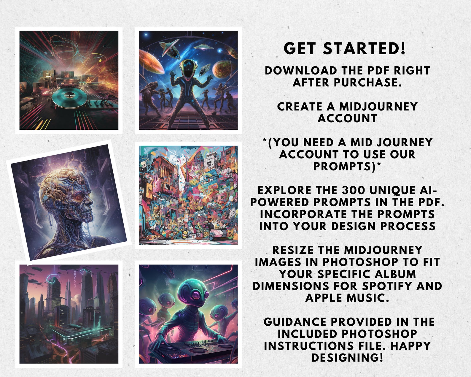 1200 + Creative Mid Journey AI Album Cover Art Prompts. for Spotify ...