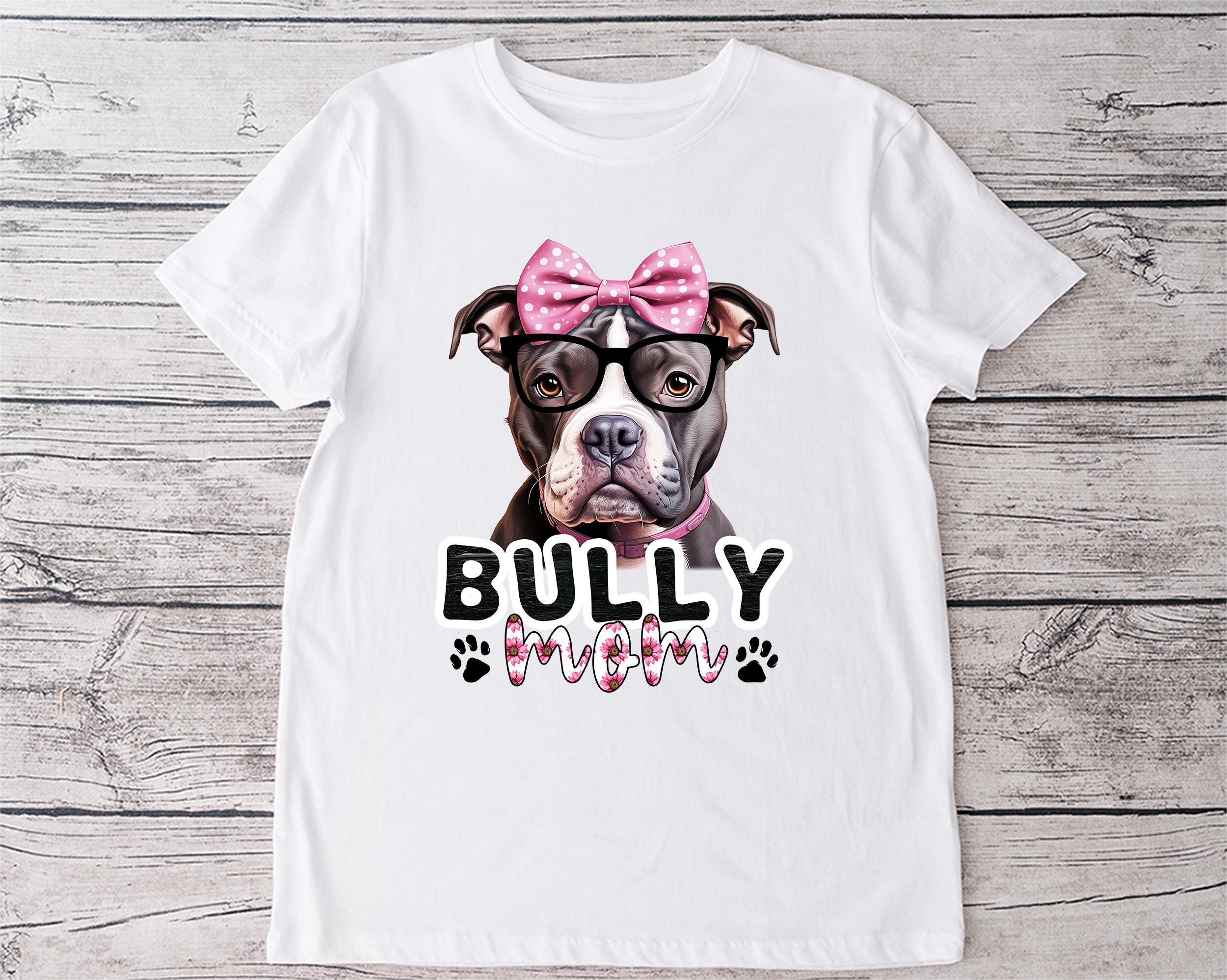 Designer Bully American Bully or Pitbull Dog PNG Sublimation Design - Bully Mom ...