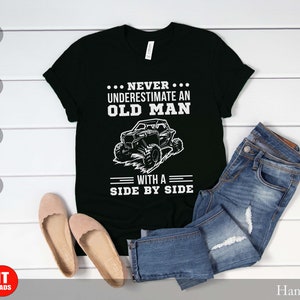 UTV Svg, Png, Dxf and Eps files Designs - Never underestimate an old man with a side-by-side - instant digital download