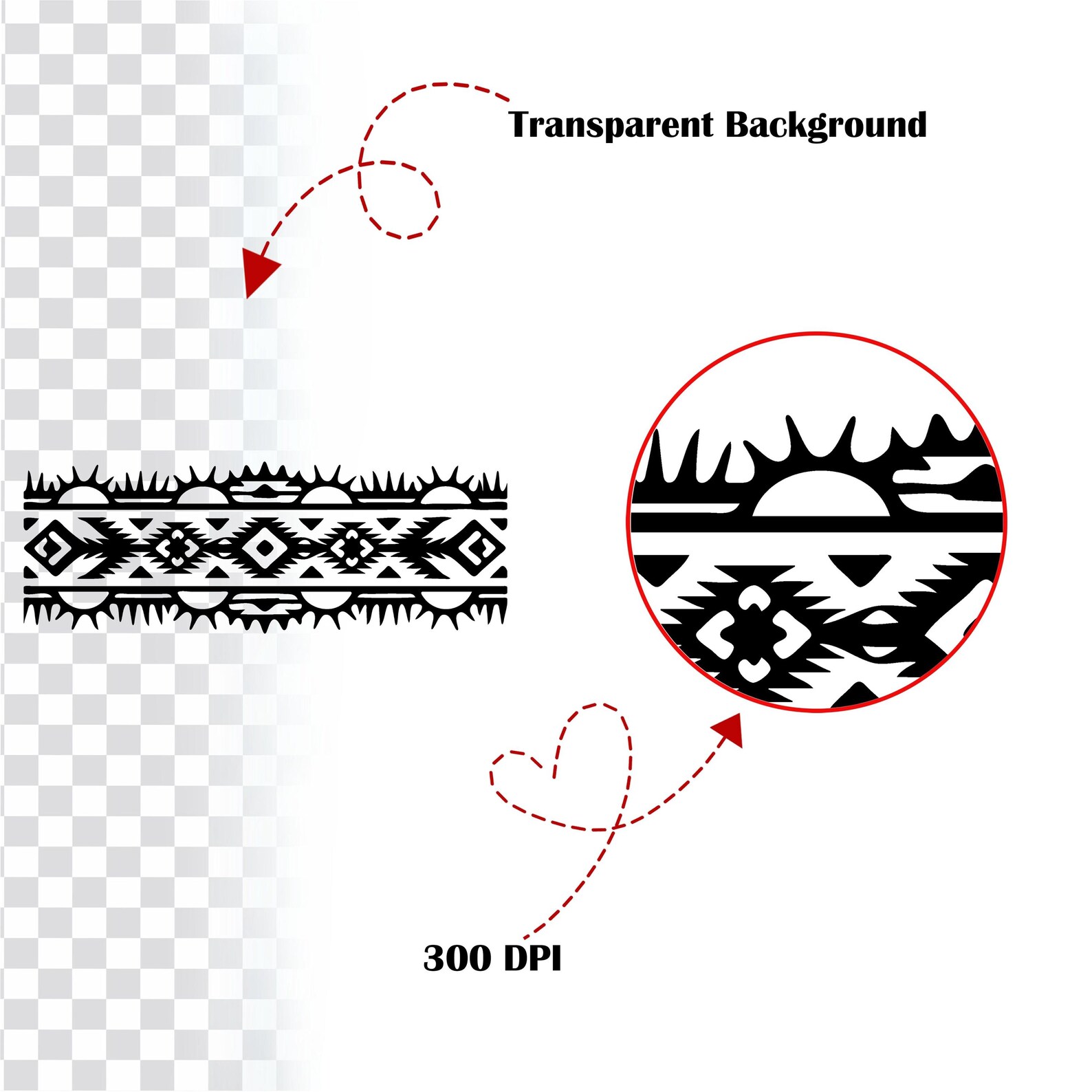 Aztec Tribal Border SVG Bundle, Geometric Designs (digital Download ...