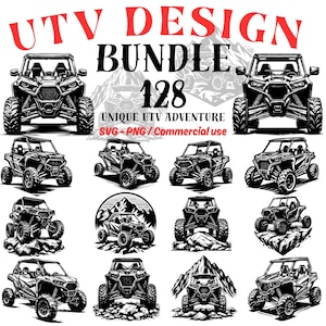 128 - UTV SVG Bundle | Side-by-Side Off-Road Clipart | UTV Cut Files for Cricut, Personalize, Sublimation, Laser Cutting - Digital Downloads
