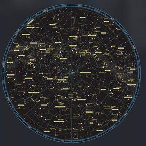 Benutzerdefinierte Sternkarte zum Ausdrucken | Sternbild Karte des Nachthimmels | Digitale Sternenkarte | Himmlische Wandkunst | Astronomie Geschenk | Sofort Download