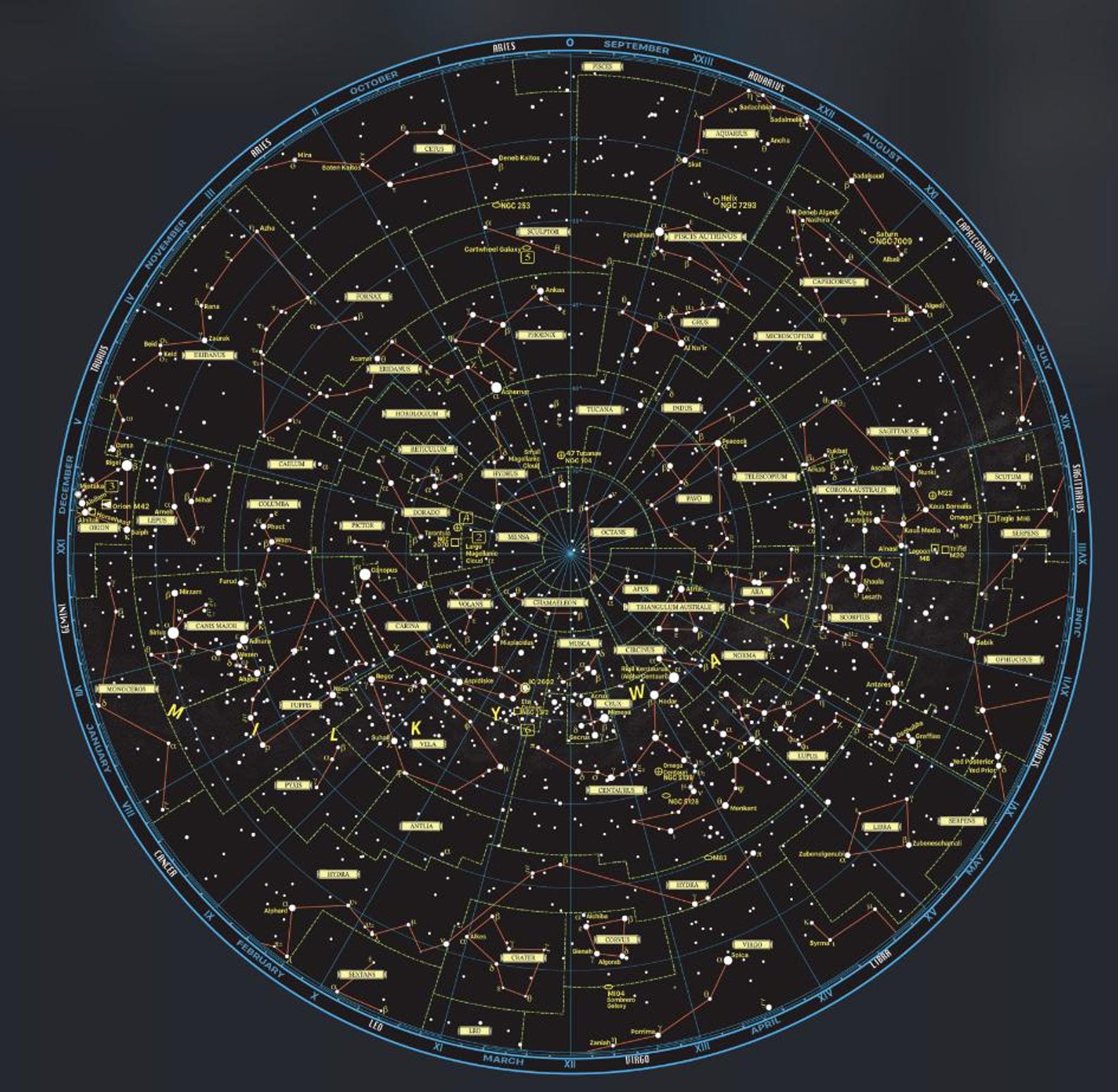 Custom Star Map Printable | Night Sky Constellation Map | Digital Star ...