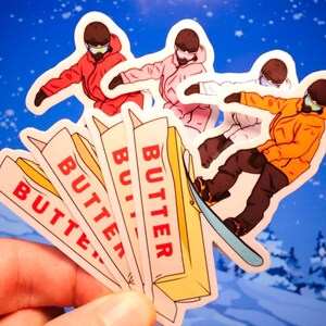 Snowboarding Sticker: Geschenke für Rad Snowboarder, Ski fahren; Individueller Text. Handgefertigt und individualisierbar. Hydro Flask und Laptop Sticker