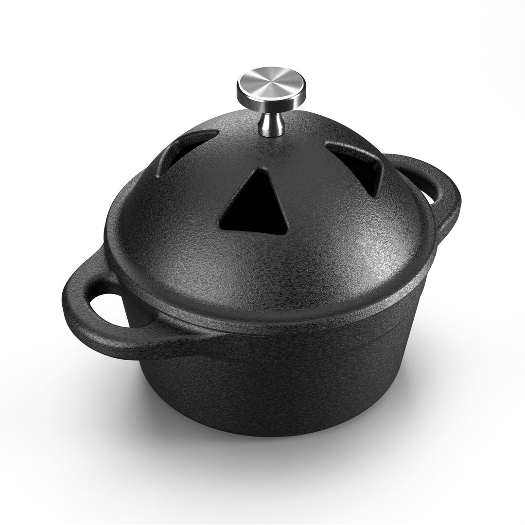 Cast Iron Garlic Roasterpre Seasoned Mini Dutch Oven1 Cup Etsy