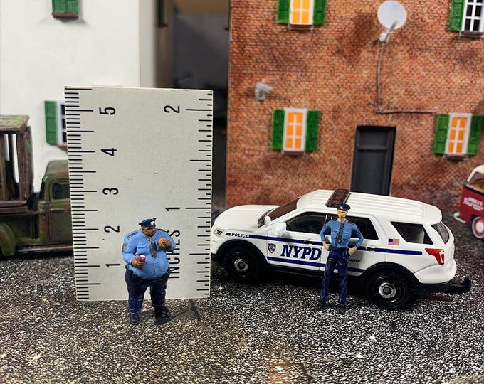 1/64 Scale Police Officers Figures Miniature Cop Figurines 28 Mm 1.1 ...