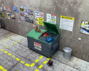 Set de diorama de gatos para garaje a escala 1/43