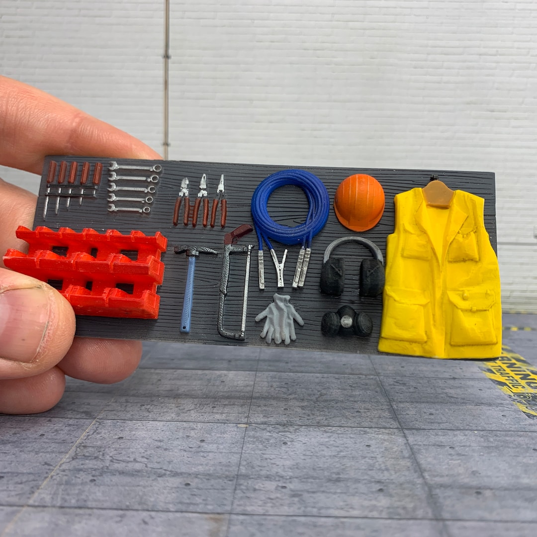 1:18 Scale Tool Board With Hi-vis Waistcoat for Garage Diorama - Etsy