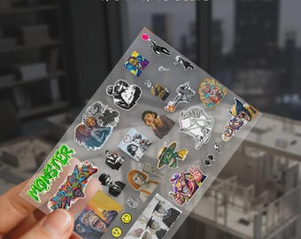 Graffiti Decals Set – 25 pcs 1/64 1/43 Scale Matte Stickers – Realistic for Garage, Diorama, Backgrounds