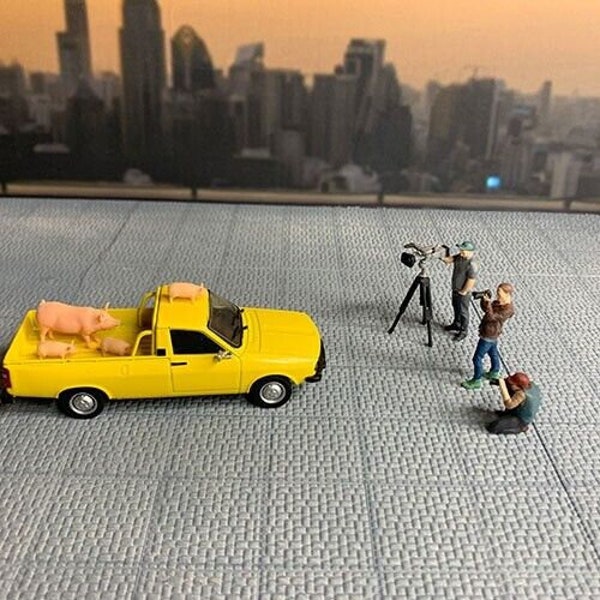 1/43 diorama people figures set photographers