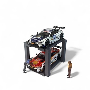 1/43 Scale Car Display Stand for Diecast Models – Model Car Shelf Rack Holder – Diorama Accessory for Collectors – 2 or 3 Car Version