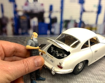 Diorama a escala 1:18: Taller mecánico jefe